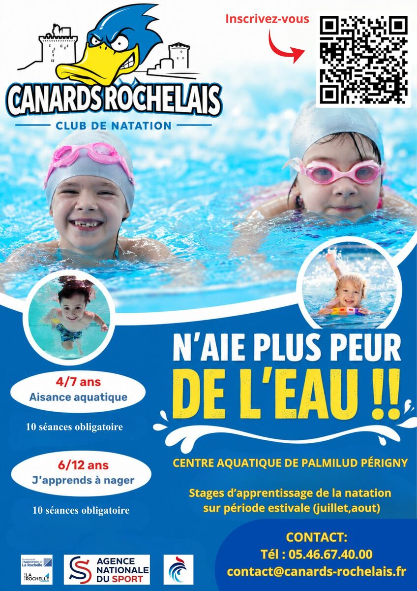 STAGE AISANCE AQUATIQUE ET J'APPREND À NAGER